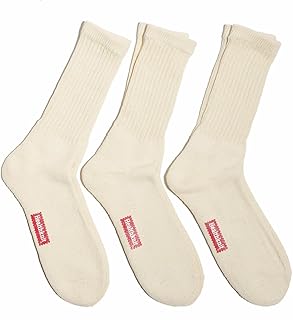 【返品不可】 [ヘルスニット] Healthknit シンカークラシック無地 3Pソックス アイボリー M（25～27cm）