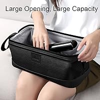 Vista 3 de Estuche de transporte portátil para Dyson Airwrap Styler/Shark Flexstyle y secador de pelo supersónico, impermeable, antiarañazos, bolsa Negro