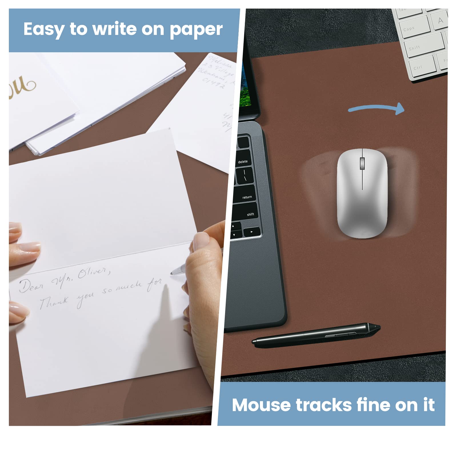 Desk Mat Wireless Charging Mouse Pad Large 32x16 Journey Desk Pad Mat With Wireless Charger Waterproof Pink Leather Computer Mat With Phone Charger