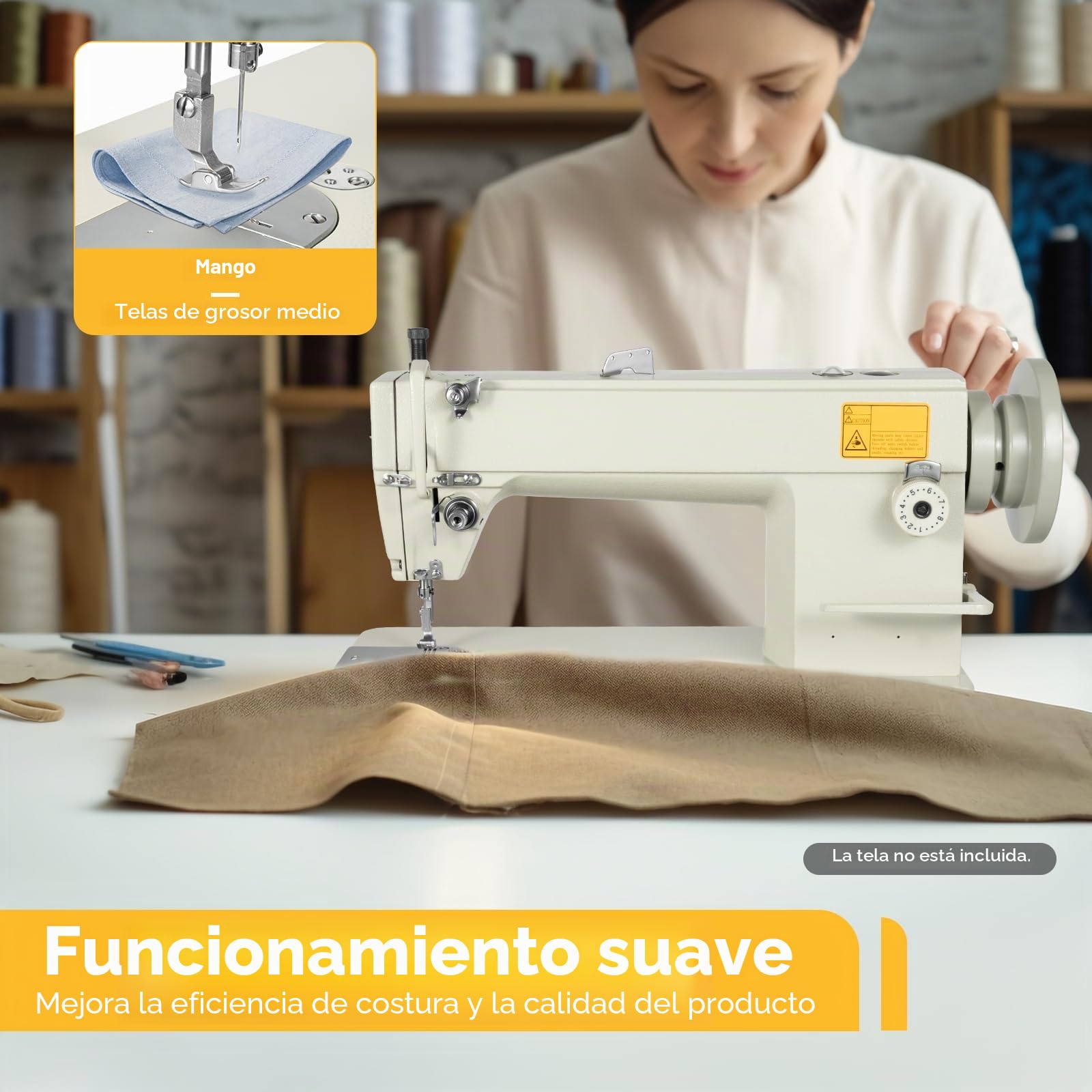 Máquina de coser de cuero, máquina de coser pesada, adecuada para coser materiales pesados, con lubricación automática