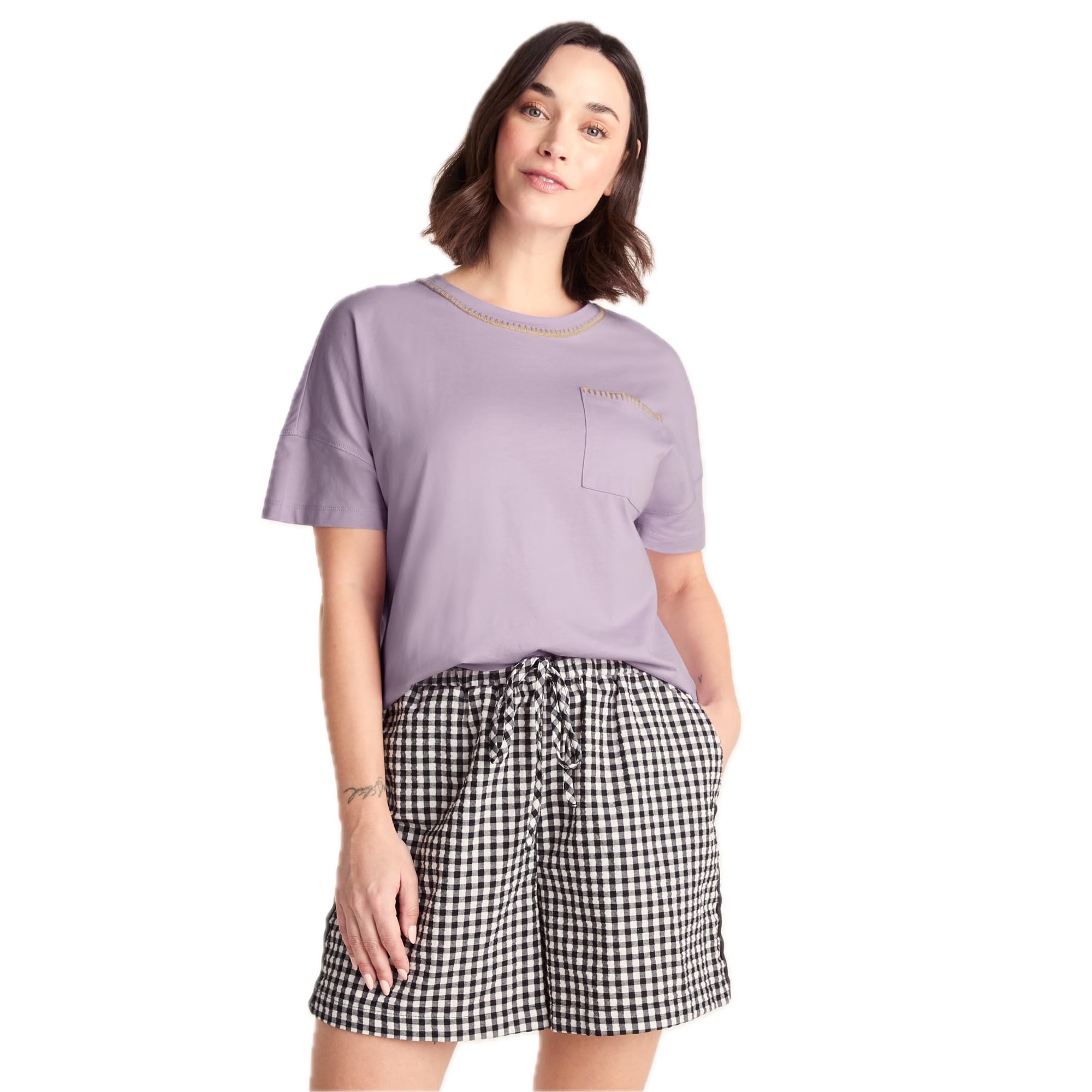 Tog24 Women's Lilac 'Laurie' 100% Cotton Supersoft T-Shirt In | Size: 10
