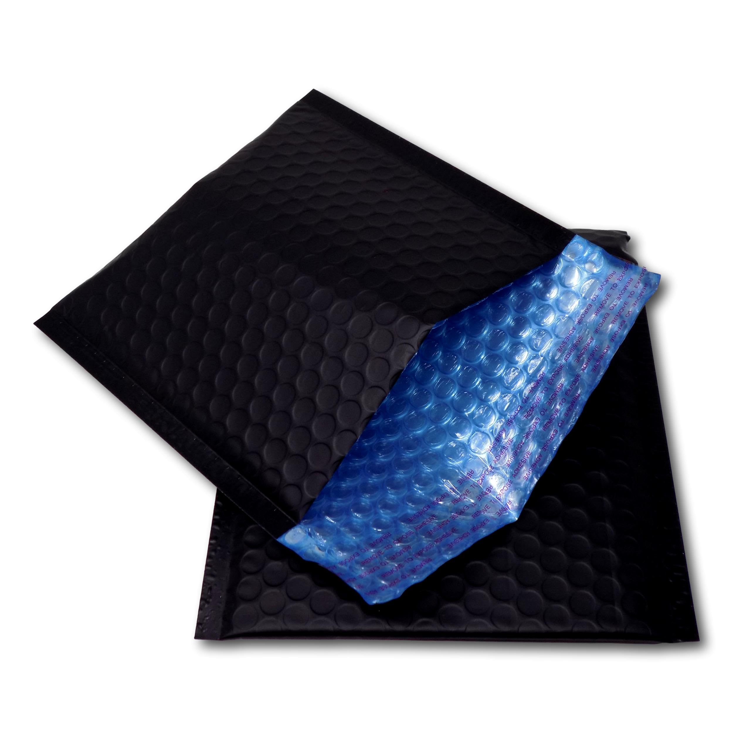EPOSGEAR Black Matt Matte Metallic Foil Bubble Wrap Lined Padded Mailing Gift Bags Envelopes (100, C6+ (165mm x 165mm))