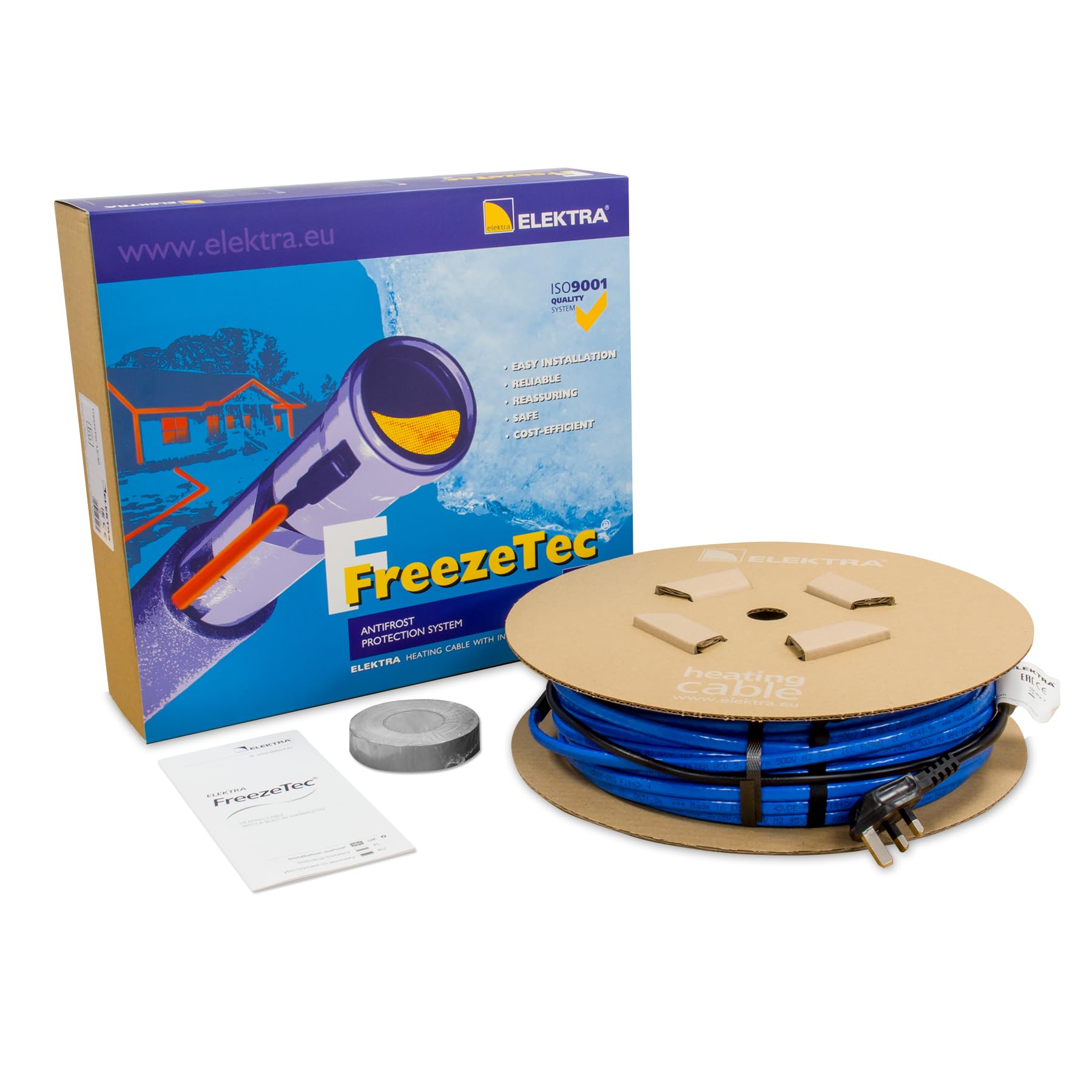Elektra 30M Frost Protect Freezing Condensate Pipe - Condenser Boiler - Heat Trace Cable Kit - 360W…