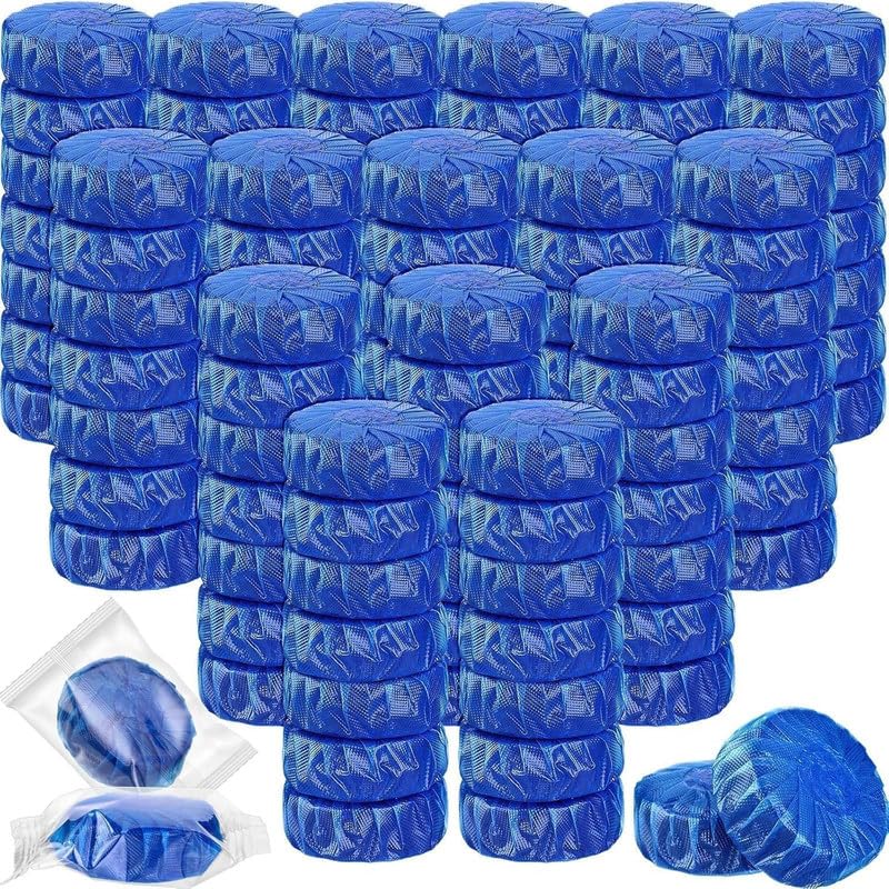 THE PURE NEST Automatic Flush Toilet Bowl Cleaner Tablets, Bathroom Toilet Tank Cleaner, Powerful Cleaning Ball Toilet Blue Deep Clean Bubbles, Mild Lemon Scent (Pack of 10)