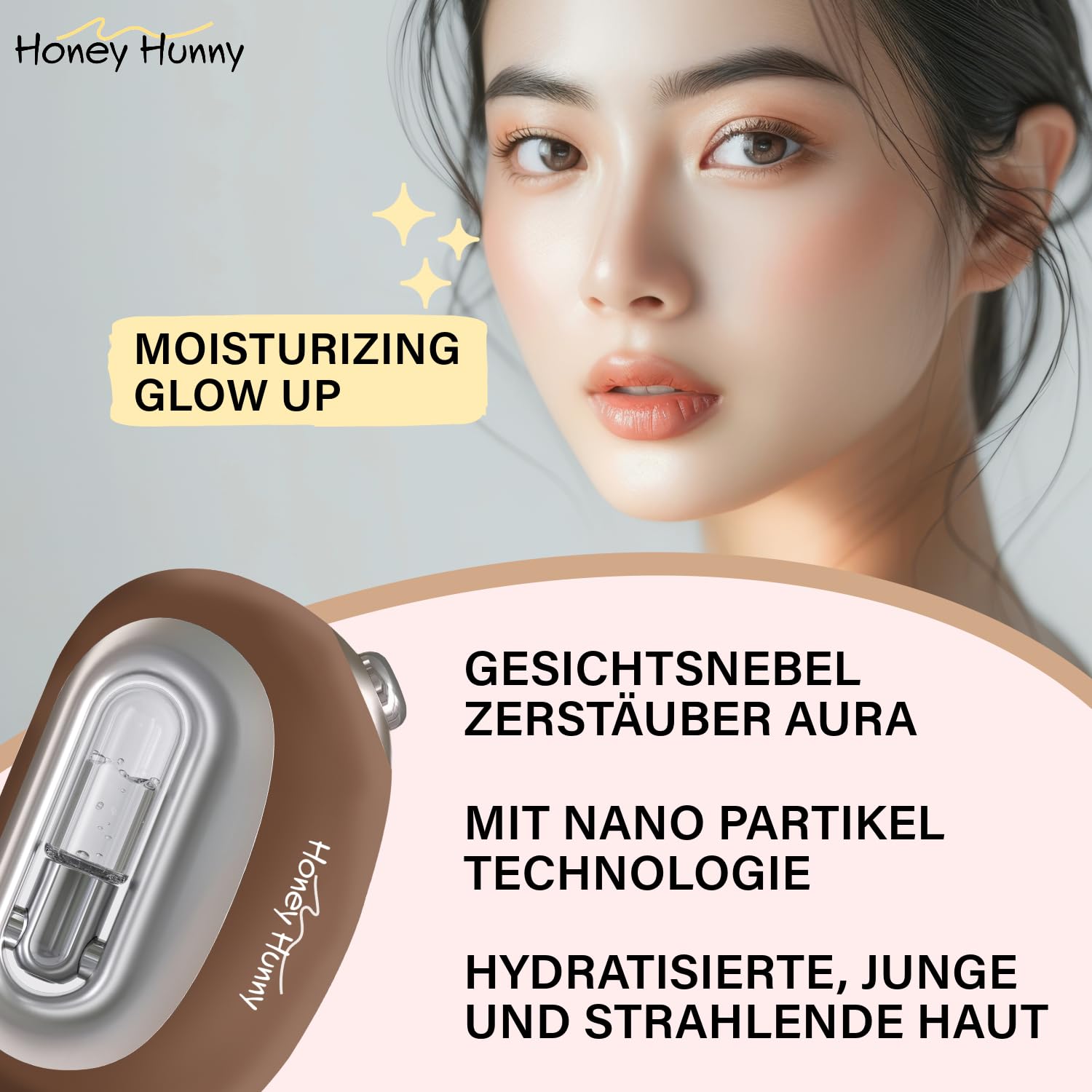 Gesichtsdampfer Porenreiniger Gesicht AURA - Gesichtssauna Erfrischend Dampfgerät Feuchtigkeitsspendend - Steamer Vaporizer Mist - Facial Moisturizing Glow Up Spa