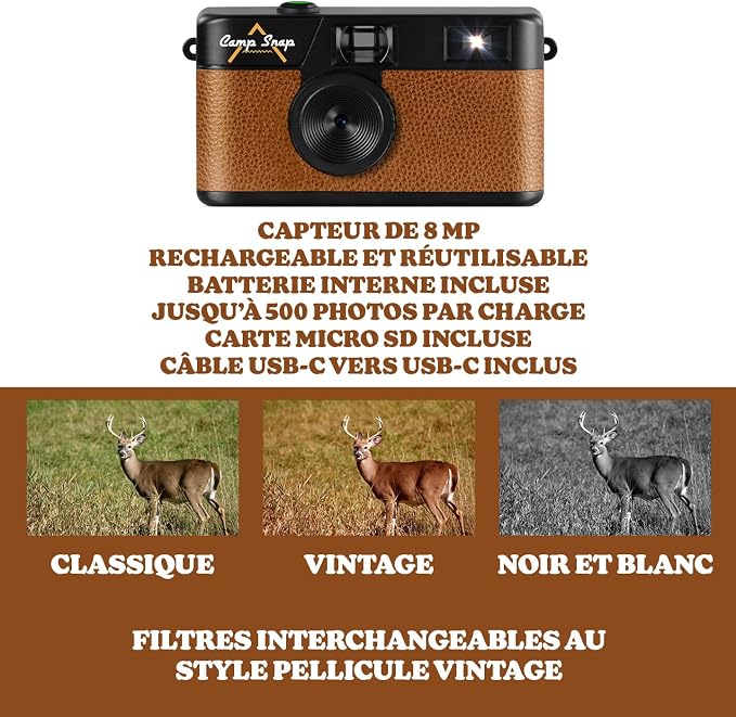 Cámara Digital Compacta Campsnap V105 8MP Marrón miniatura 10