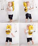 PandaEar Baby Head Protection Backpack, Adjustable Toddler Walking Head Protector Pad Safety Cushion (Yellow)