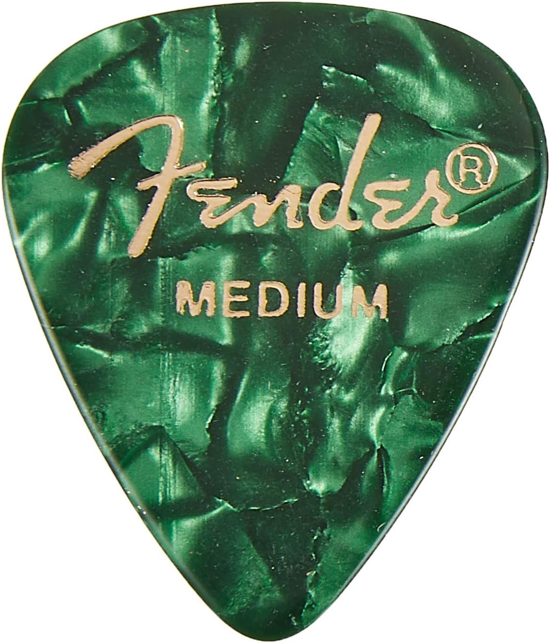 Fender Premium Celluloid Guitar Picks 351 Shape, Green Moto, Medium, 144-Pack