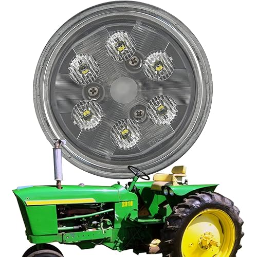 Round 18W Agriculture LED Work Light,Par 36 LED Light Replace 4410, 4411 Sealed Beam, Tractor LED Compatible with Allis Chalmers Ford International John Deere Case Tractor Flood 12V