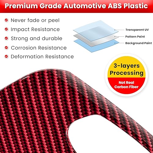 Miniatura 6 de Cubierta de fibra de carbono para consola central de mango lateral para Chevrolet Corvette C7 Z06 Z51 ZR1 Stingray Grand Sport 2014 2015 2016 2017