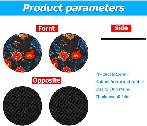 Miniatura 2 de AUCELI Paquete de 2 posavasos para automóvil, portavasos universales para vehículos, 2.75 pulgadas, antideslizantes, a prueba de golpes, almohadilla