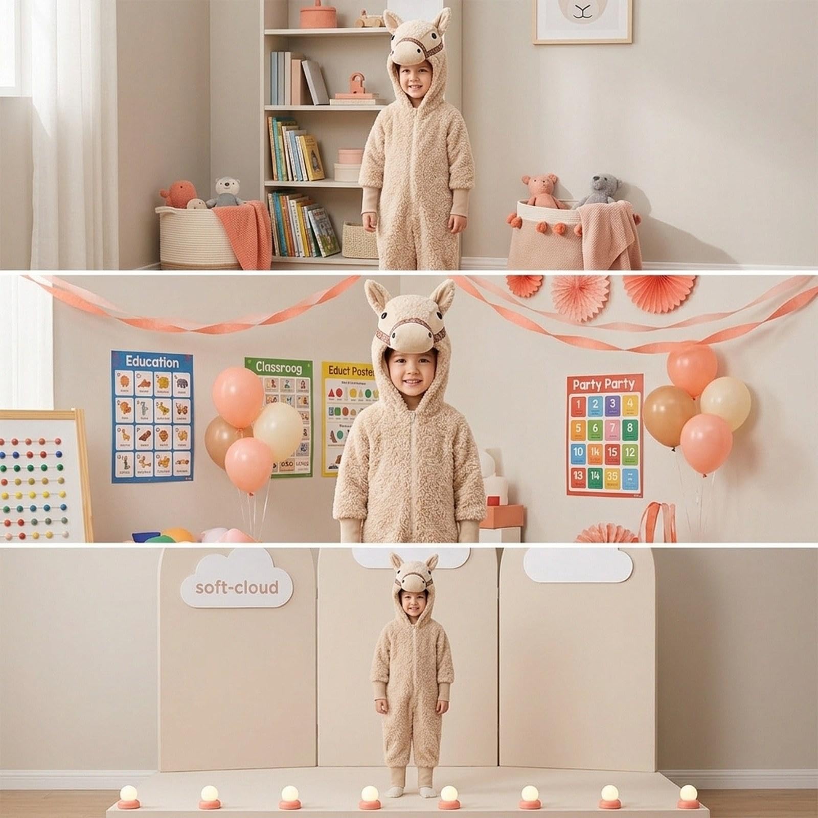 Amagogo -Cosplay-Anzug für Jungen und Mädchen, Kinderkostüm für Geburtstagsfeiern