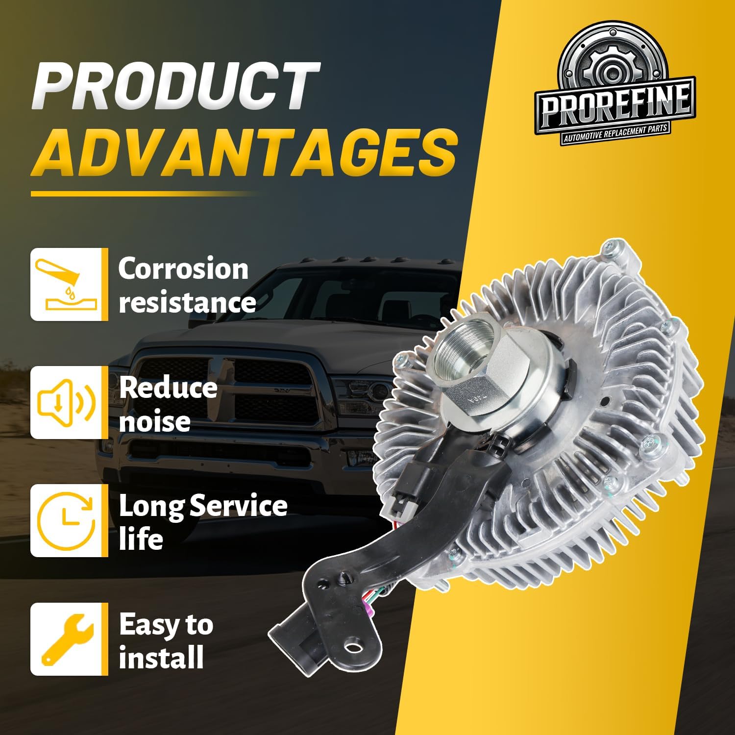 Radiator Cooling Fan Clutch Fit for Ram 2500 3500 4500 5500 6.7L Diesel image 3
