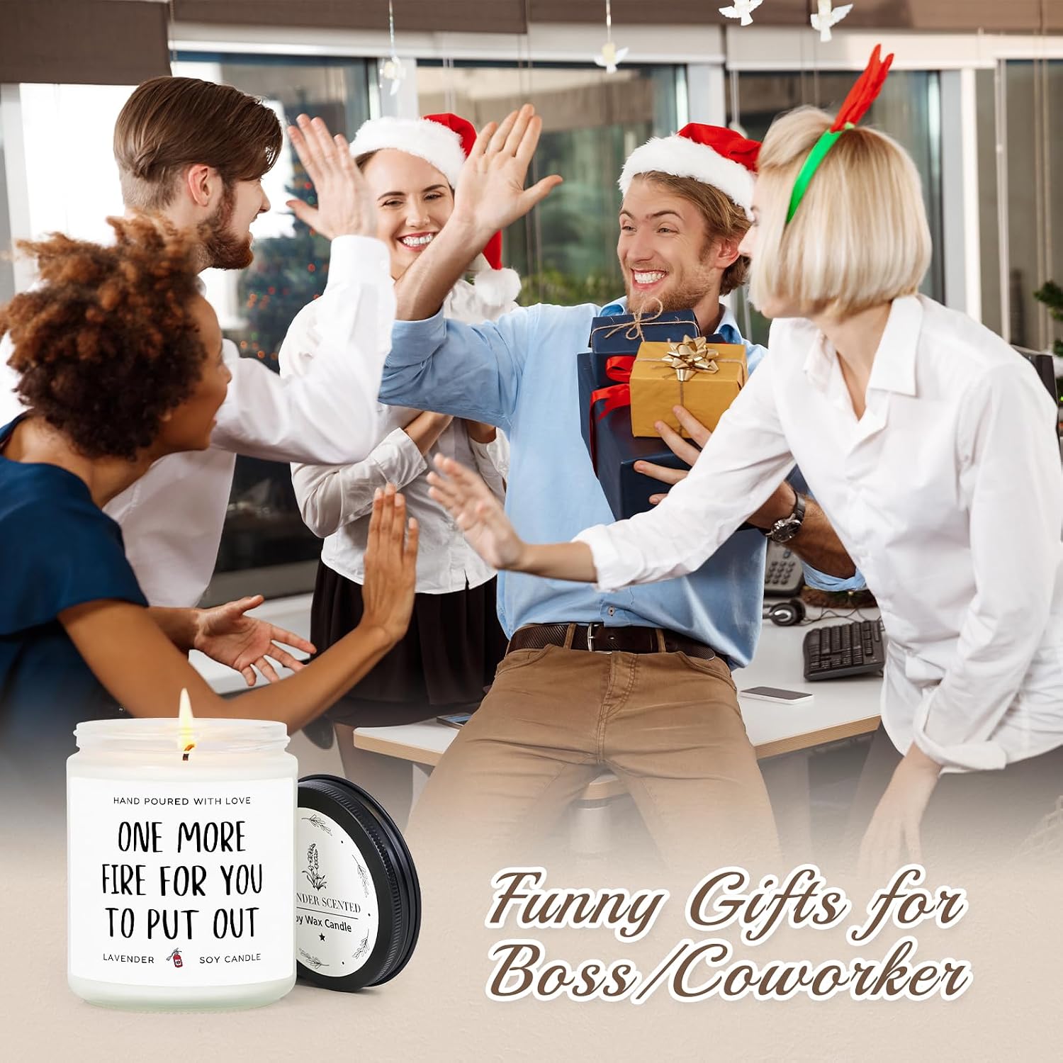 Funny Boss Gifts for Women, Coworker Birthday Gifts for Women, Boss Candle
