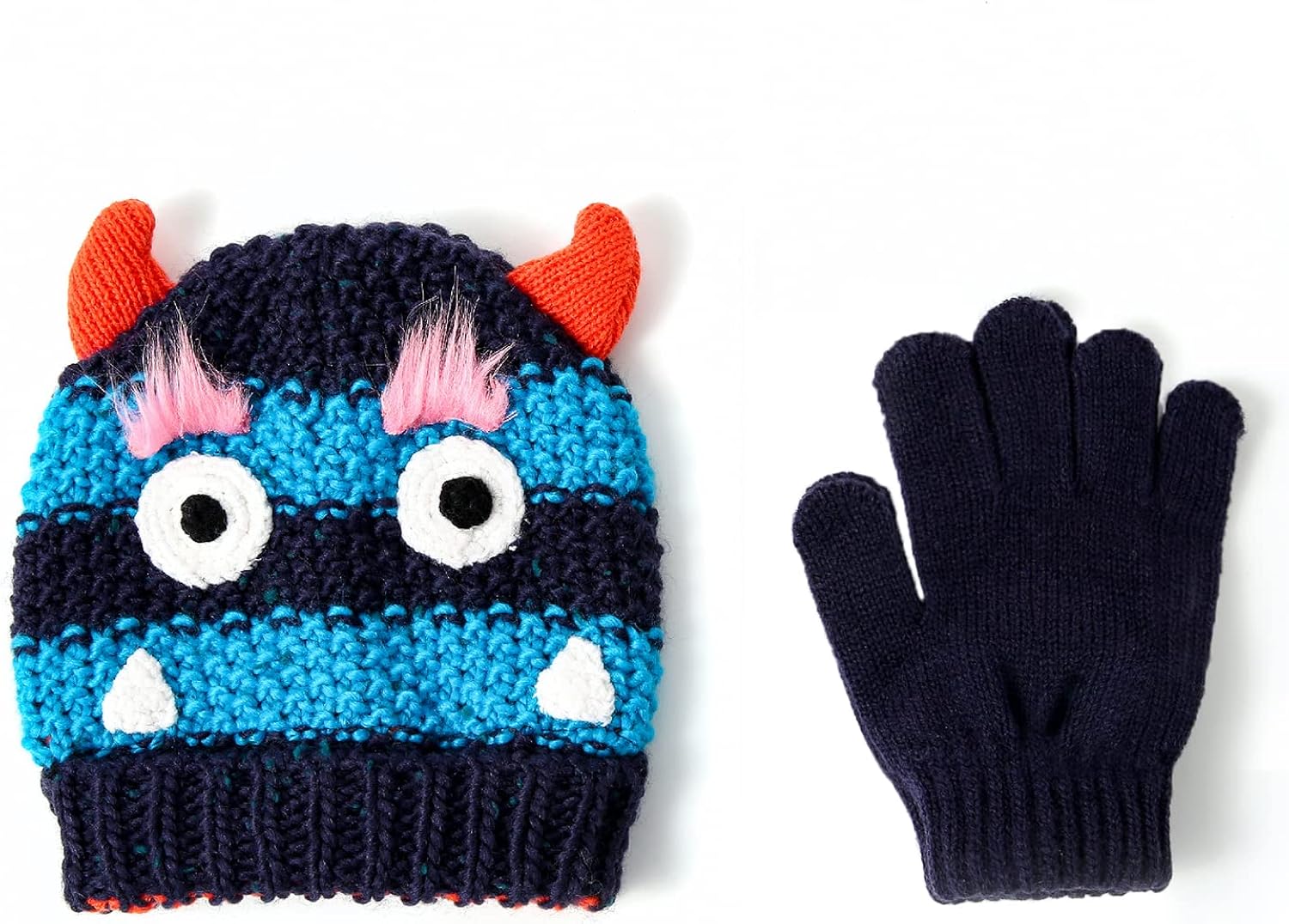 accsa Toddler Kids Boy Knit Winter Beanie Hat & Glove Set Dino Monster Crocodile: Clothing, Shoes & Jewelry