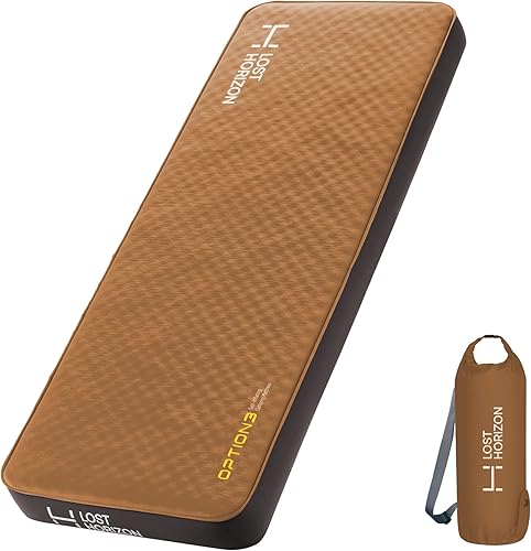 Miniatura 10 de LostHorizon AirSoft - Almohadilla de dormir autoinflable de 4.5 pulgadas de grosor con espuma maciza, colchón de camping con saco de bomba, cama