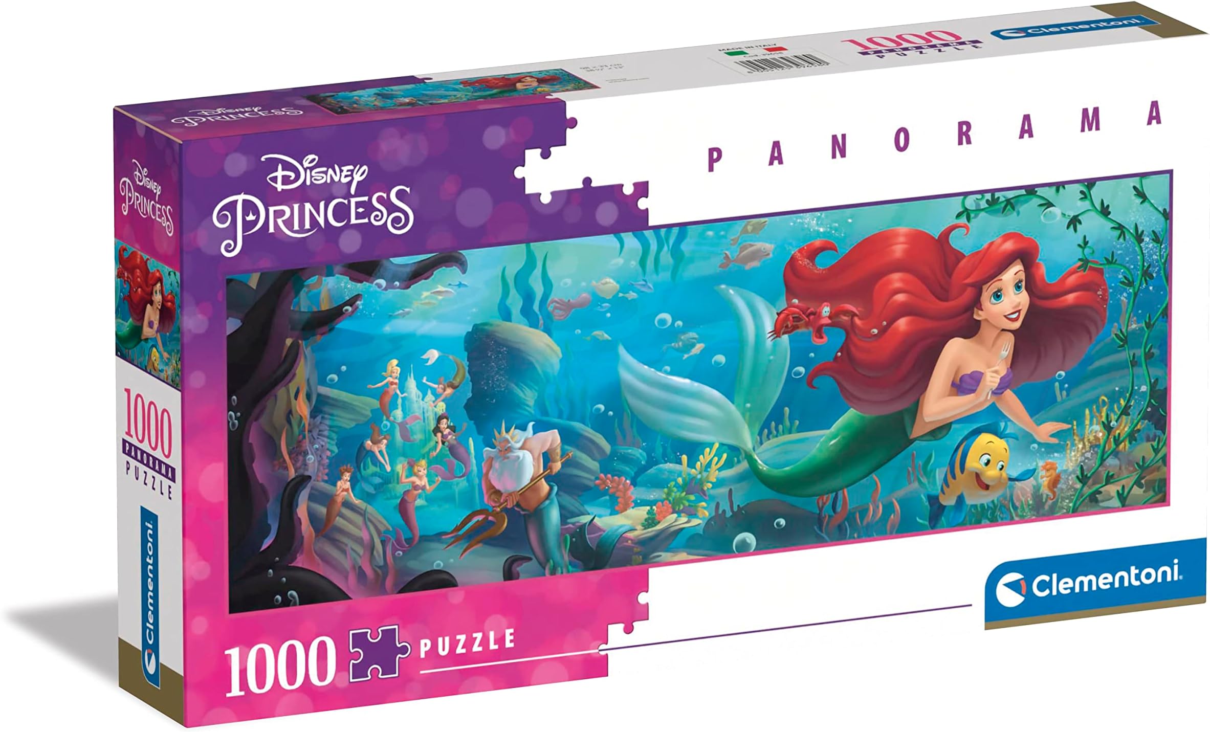 39658 Disney Princess 1000 Pieces, Jigsaw Puzzle for Adults-Made in Italy, Multicolored