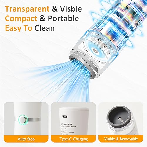 Miniatura 6 de Sunvivi Máquina selladora al vacío portátil para almacenamiento y conservación de alimentos, sistema automático de sellado de aire con bolsas