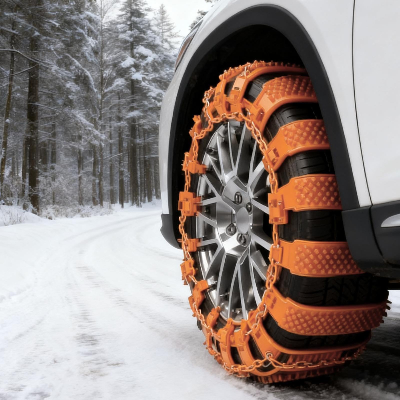 Catene Da Neve Cinghie Per Ruote Regolabili 10 Pezzi | Catena Da Neve Per Pneumatici Per Uso In Pesca Con Rimorchio Su Ghiaccio Per Escursionismo In Inverno Fuoristrada E Su Prato