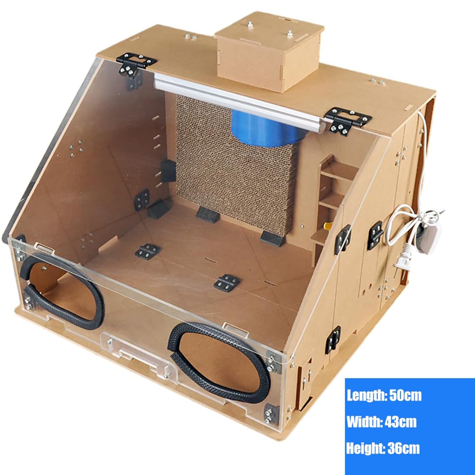 Cabina di verniciatura a spruzzo con aerografo, kit cabina di verniciatura a spruzzo trasparente con luce LED, cabina di verniciatura a spruzzo per parti di modelli per hobbisti, pittura di modelli,