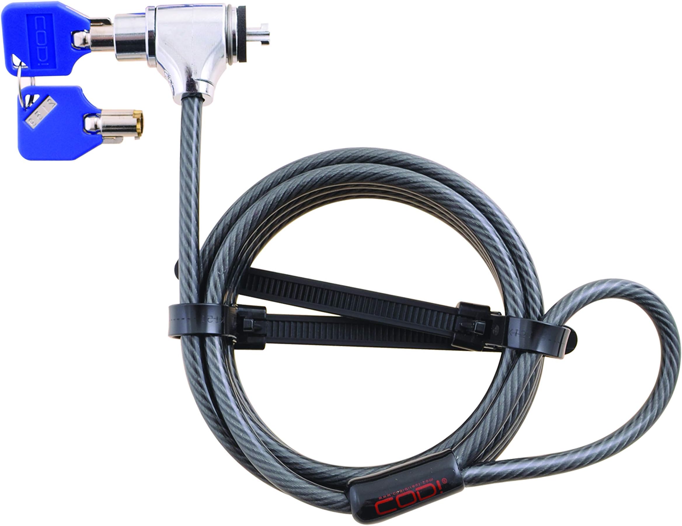 CODi Key Cable Lock, Black (A02001) Integrated Security