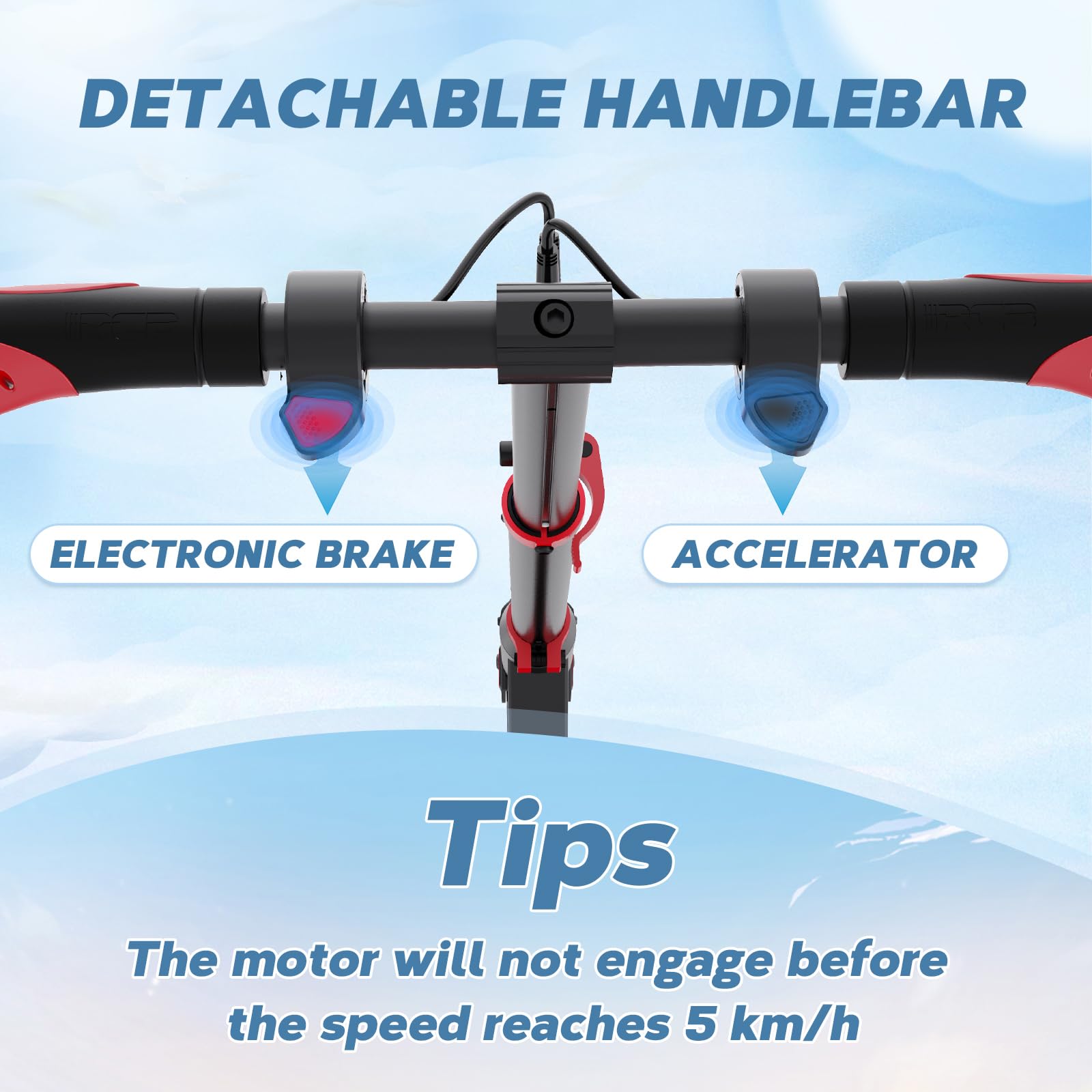 RCB Patinete Eléctrico Niños para 8-12-16 años, Solo 7.55KG Plegable Patinete Eléctrico,250W Motor, Kilometraje Máximo 16KM, Máxima 20 KM/H, Regalos para Niños y Adolescentes