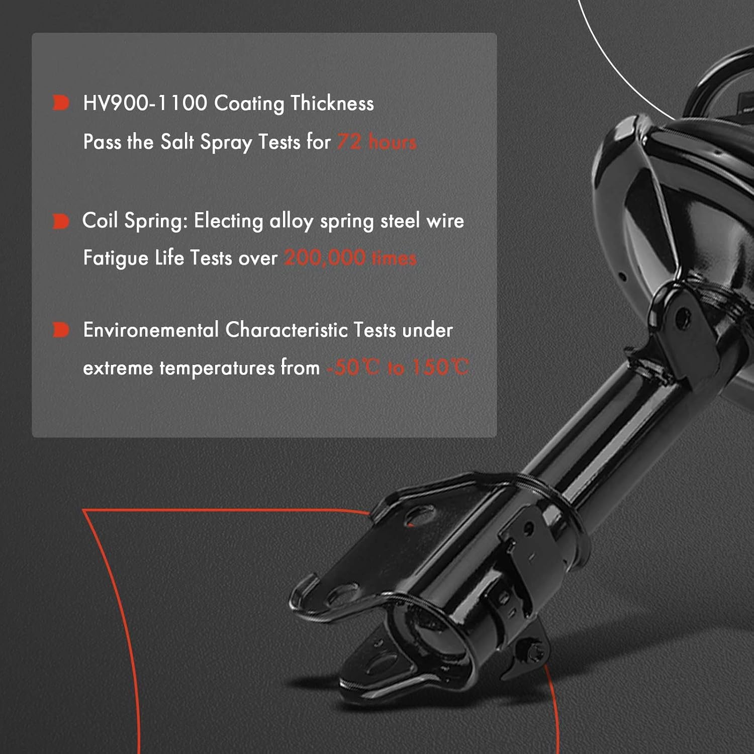 A-Premium Front Struts Compatible with [AWD] Honda Pilot 2003-2005 & Acura MDX 2001-2002 - 2x Replacement Suspension Complete Strut Assembly Shock with Coil Spring