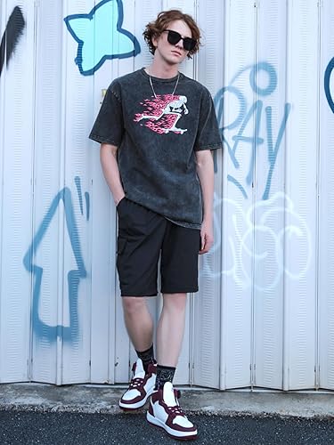 Miniatura 5 de Camisa estampada de gran tamaño para hombre, unisex, ropa de calle, casual, holgada, Harajuku, estética