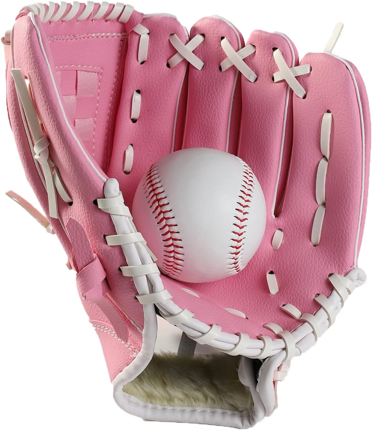 Baseball Gloves Soft Practice All Loud Grab Catch Ball Adult Kids Softball Gloves Right Handed Beginner Training Baseball Mitt Baseball Gloves