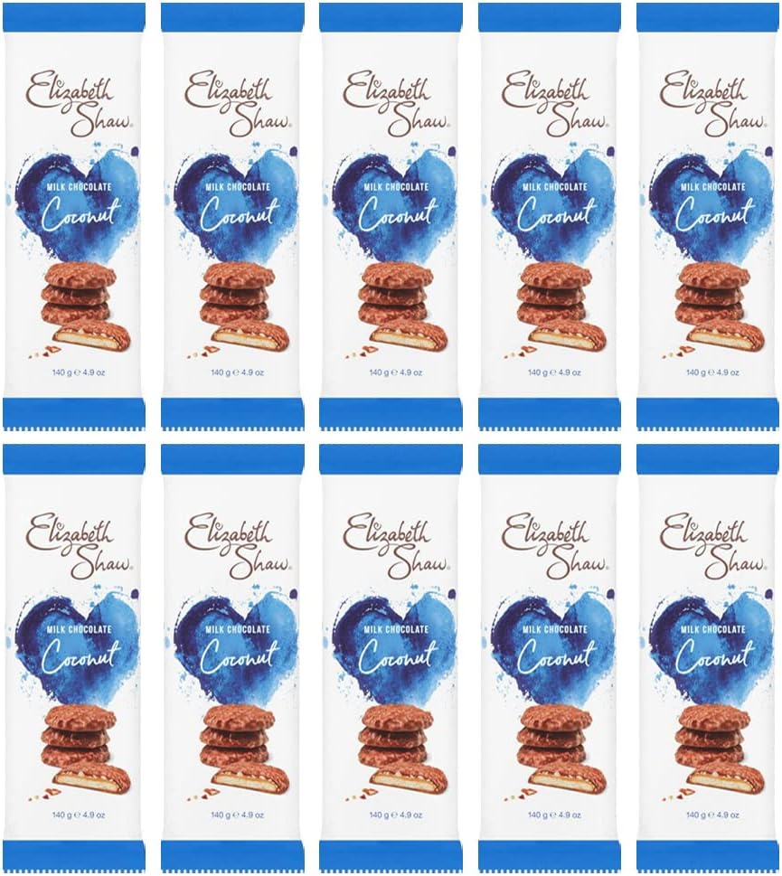 Elizabeth Shaw Luxury Biscuits 140 Gram (Coconut, 10 Pack)