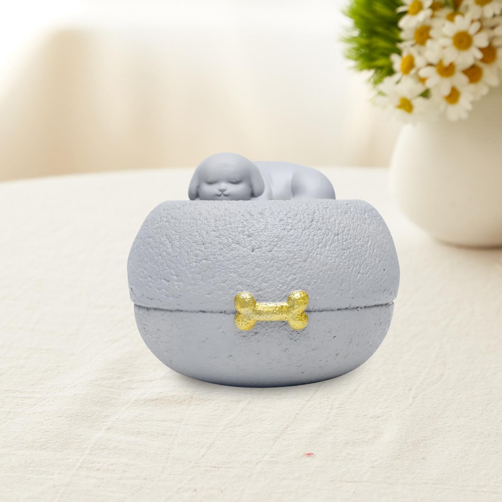 Sharplace Contenitore per Ceneri di Animali Domestici, Accessorio per Urna Funeraria per Cani, Urna per Piccoli Animali Dipinta a Mano
