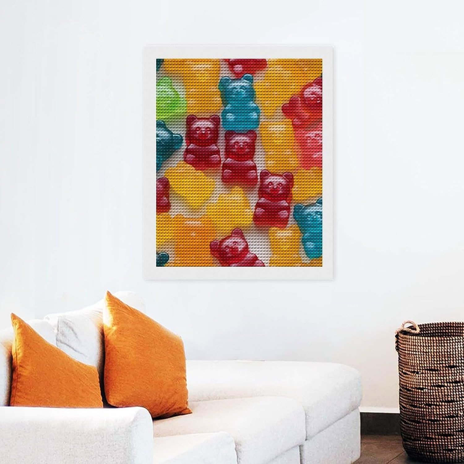Gummy Bears Candies Custom Diamond Art Kits for Adults Round Full Drill Picture for Home Decoration