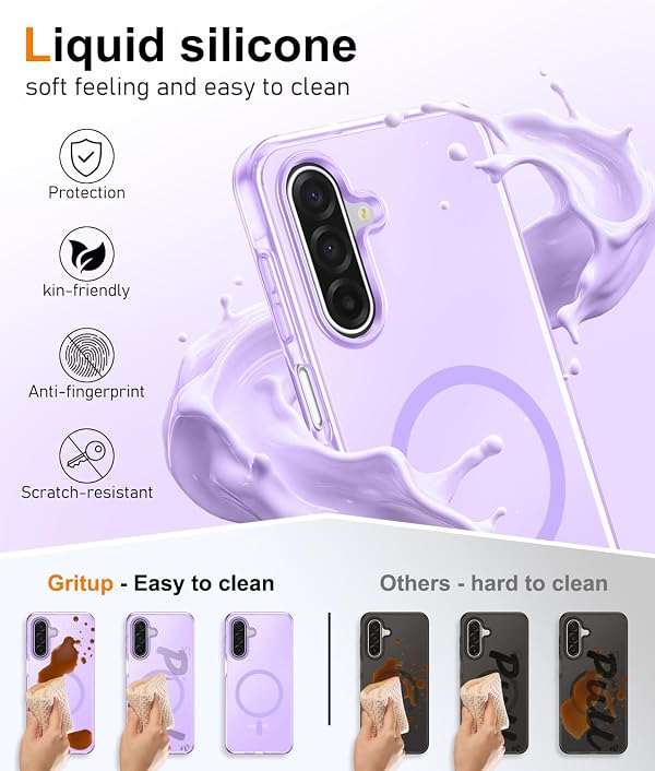 Gritup for Samsung Galaxy A17 Phone Case, Fit for Magsafe, Pale Purple by Gritup - Used condition - Image 7