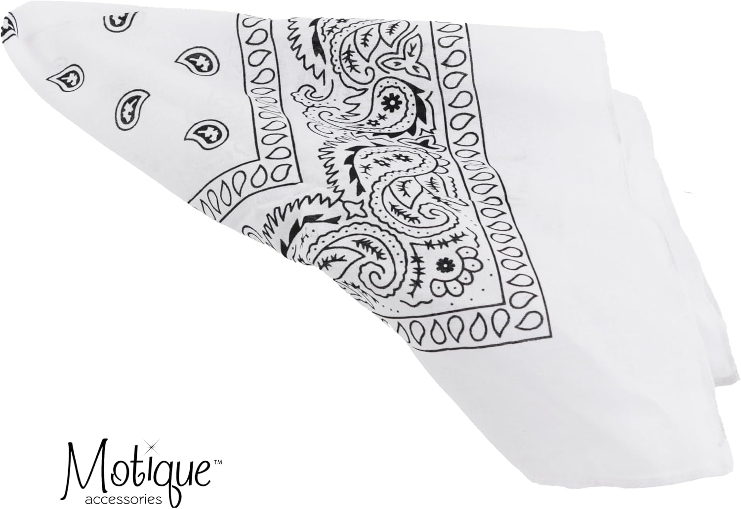 Motique Accessories Set of 3 Paisley Bandanas – 100% Cotton 22 Inch Head Scarf Neck Bandana Face Cover