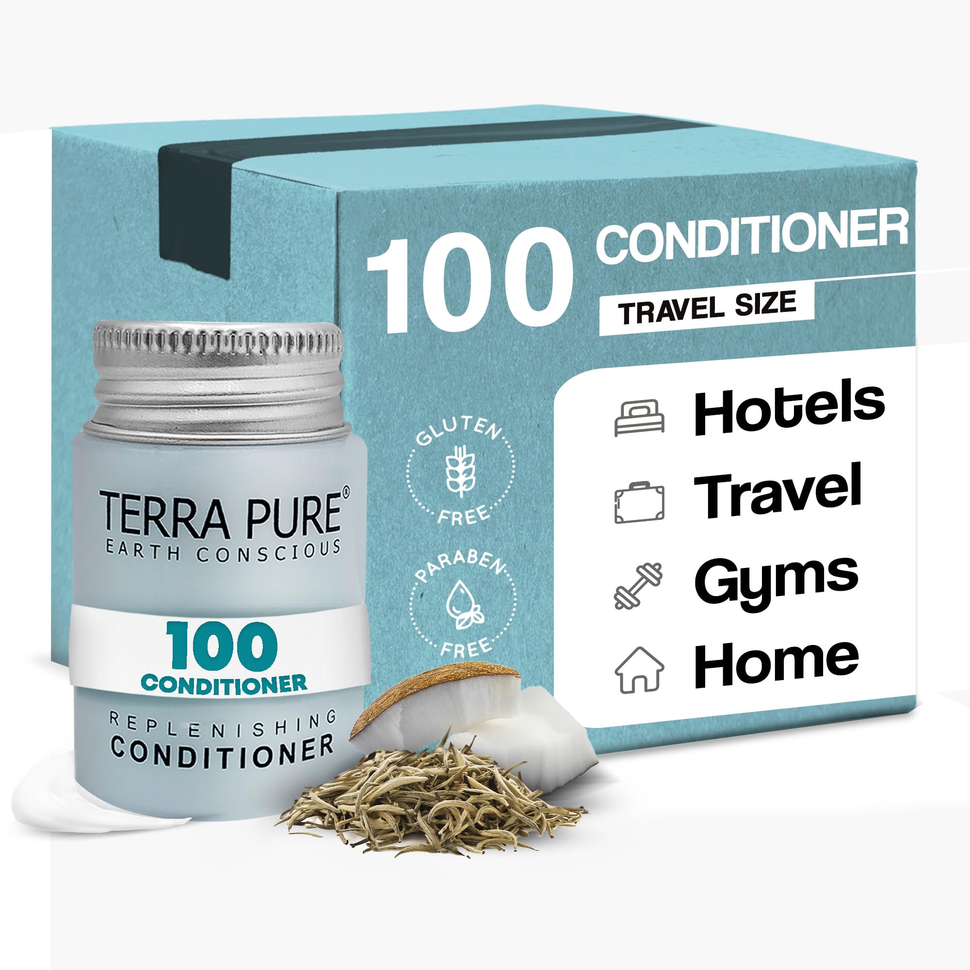 Sponsored Ad - White Tea & Coconut Conditioner, Travel Size Hotel Amenities, 1 oz. (Case of 100)