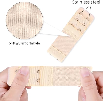 Rallonge De Soutien-gorge - Sangle Extensible Avec 3 Rangées De Crochets, Réglable, En Polyester, Plusieurs Couleurs