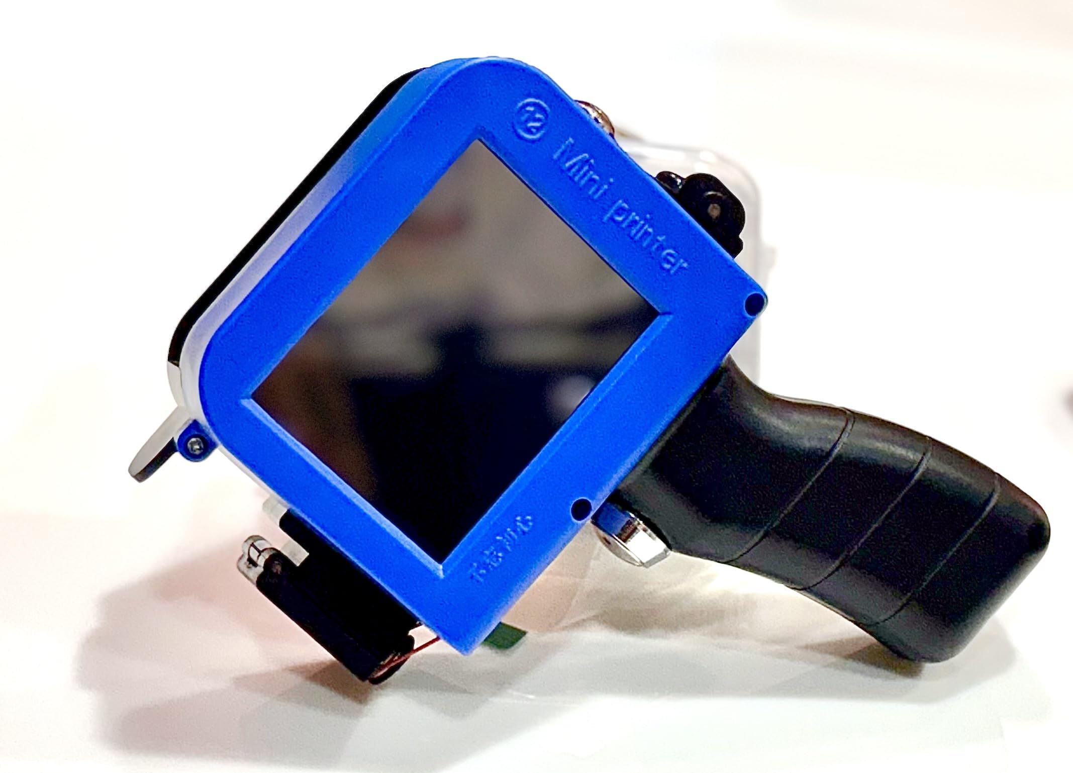 Budhrani By Master Machines Monochrome Wired Handheld Business Inkjet Printers, Mini Smart LED Touch Screen Printer Rechargable USB Portable For Label, Production Date, Barcode Mm-35,Blue