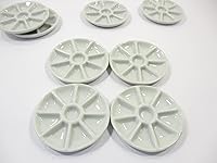 Vista 1 de Casa de muñecas en miniatura de cerámica 4 agujeros plato blanco cena cocina fuente 10846