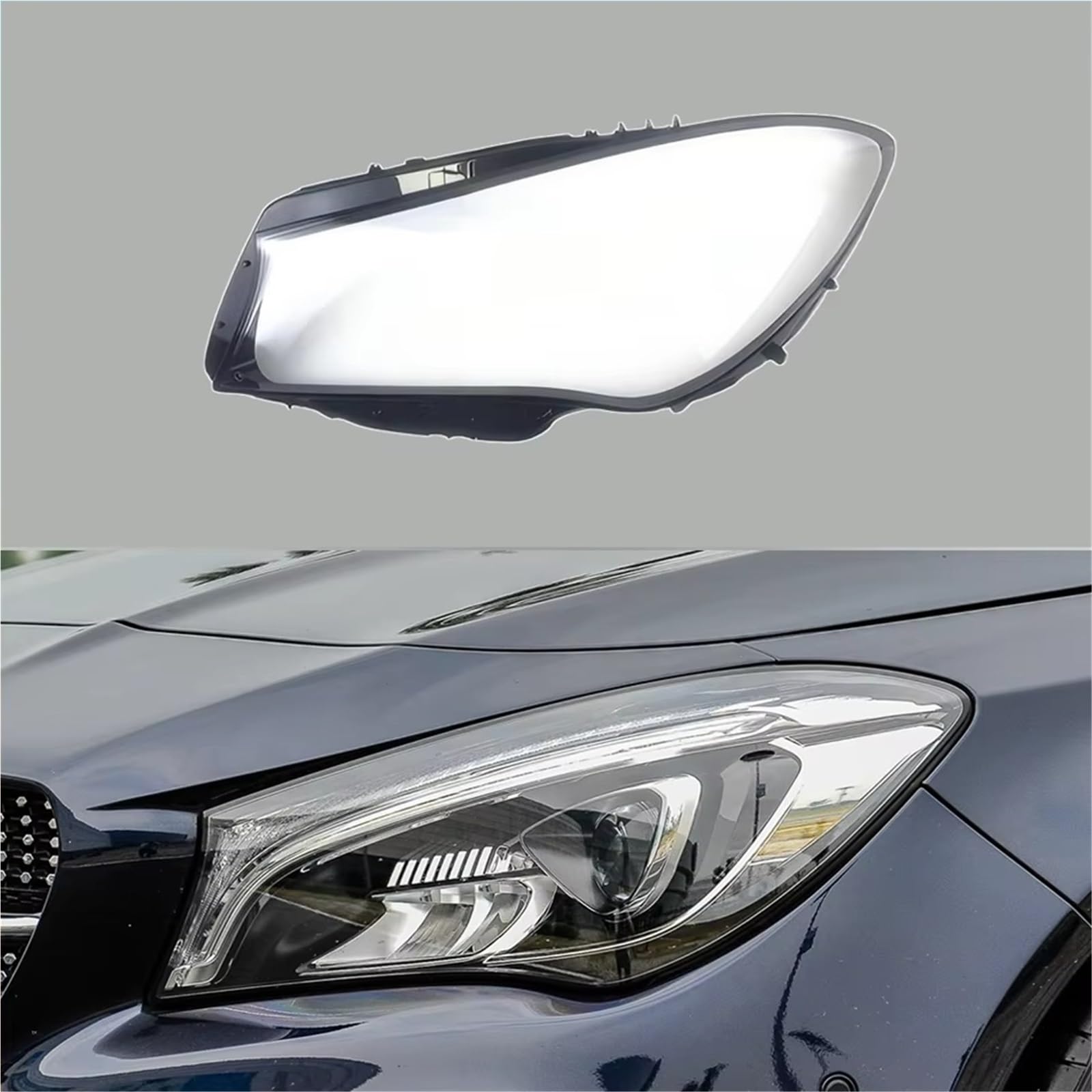 Calotte Lampada Compatibile Con Mercedes Per Benz Per CLA W117 2016 2017 2018 2019 Accessori Auto Trasparente Faro Copertura Paralume Guscio Lente