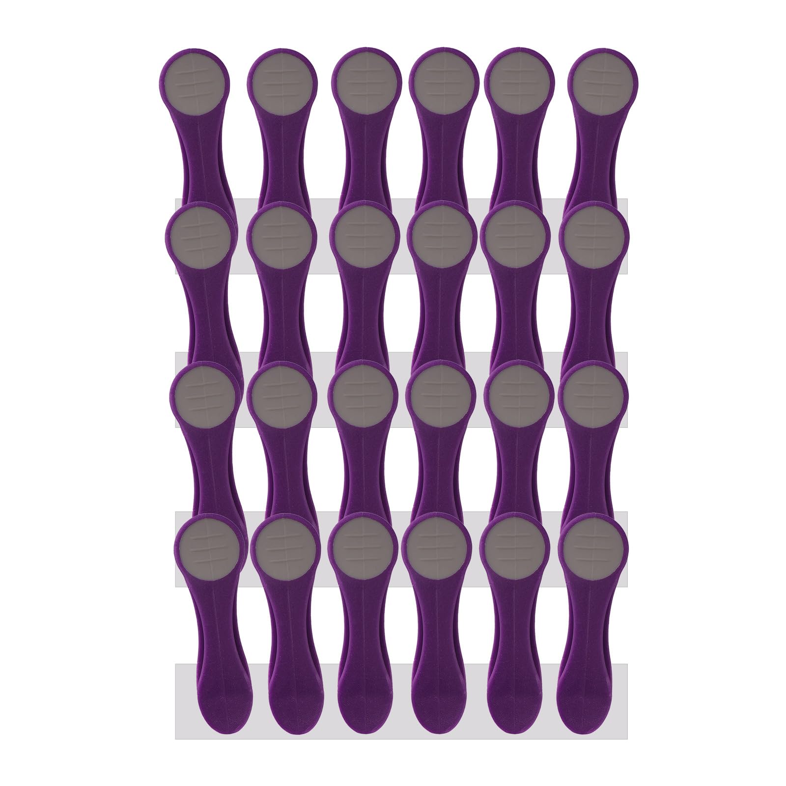 24 Clothes Pegs Laundry Clips with Stainless Steel Compression Springs and Soft Grip Soft Grip Soft Touch Lilac Grey