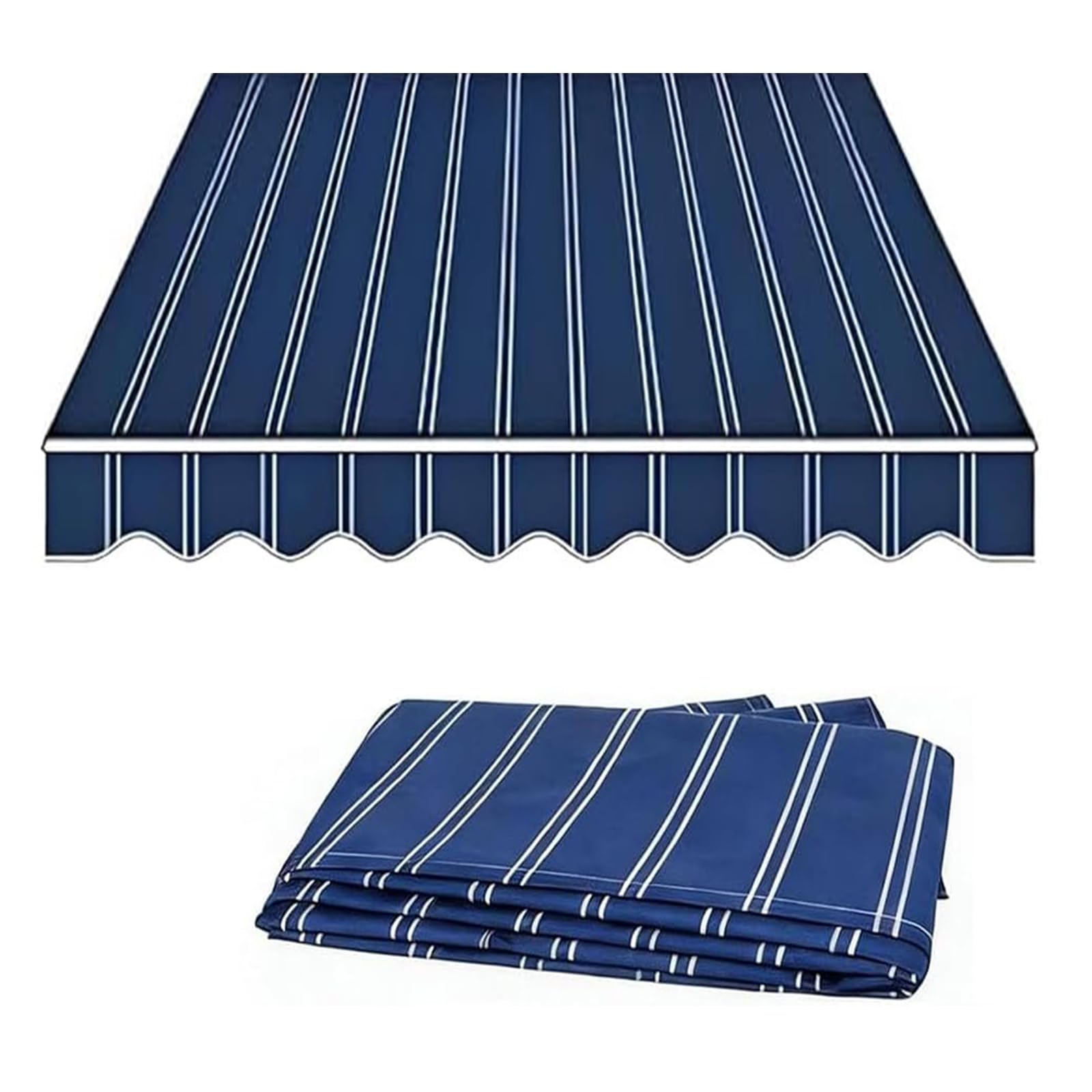 Auvent de terrasse imperméable et résistant aux UV avec toile polyester 300g/m²