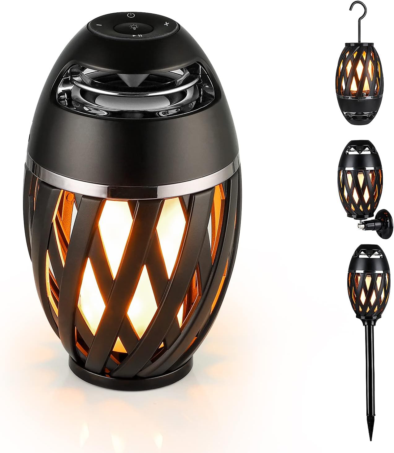INSSISAIN Outdoor Bluetooth Speaker Waterproof, for Mom from Daughter Son, for Dad from Daughter Wife, LED Flame Torch Wireless Speaker with Lights, Loud Sound and Rich Bass