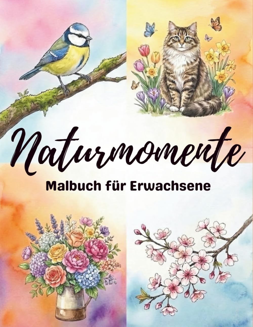 Naturmomente Malbuch für Erwachsene: Achtsame Naturmotive zum Abschalten und Entspannen