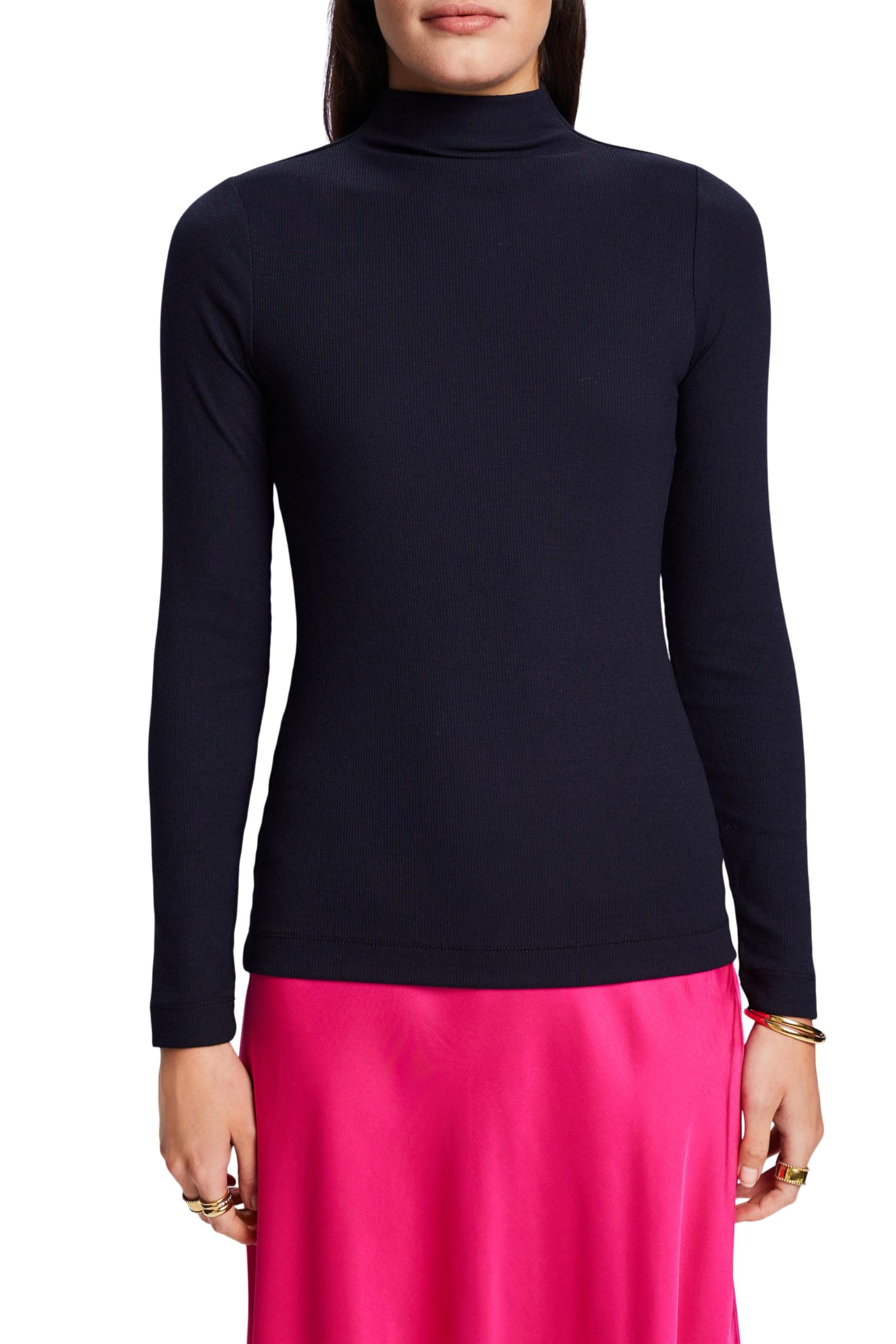 ESPRIT Women's 103EO1K301 T-Shirt, 400/NAVY,