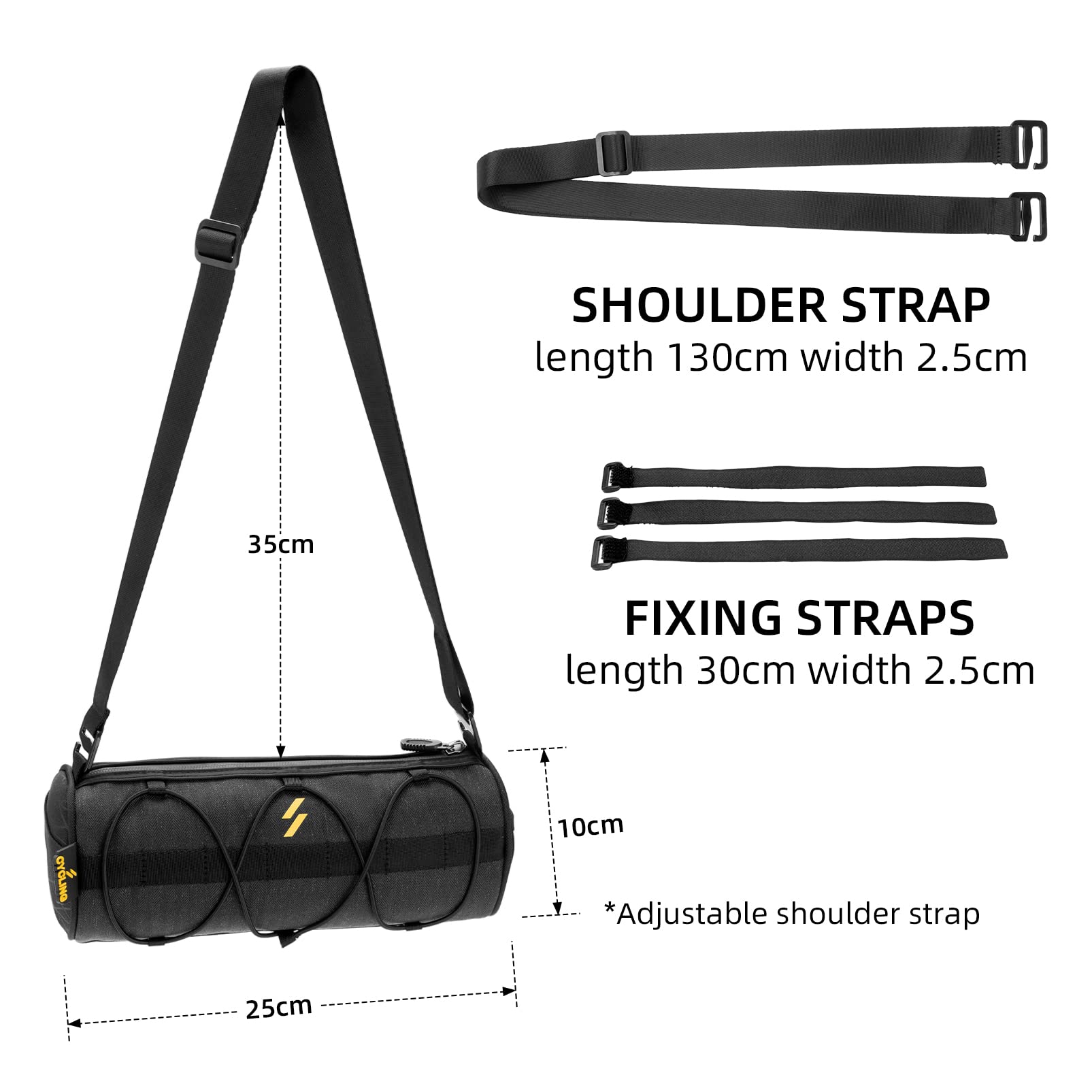 ROCKBROS Lenkertasche Fahrradtasche 2,1L – Fahrradlenker Tasche für MTB, Rennrad, Gravel & E-Bike, Leichte & Robuste Bikepacking Tasche mit Schultergurt für Outdoor & Pendeln