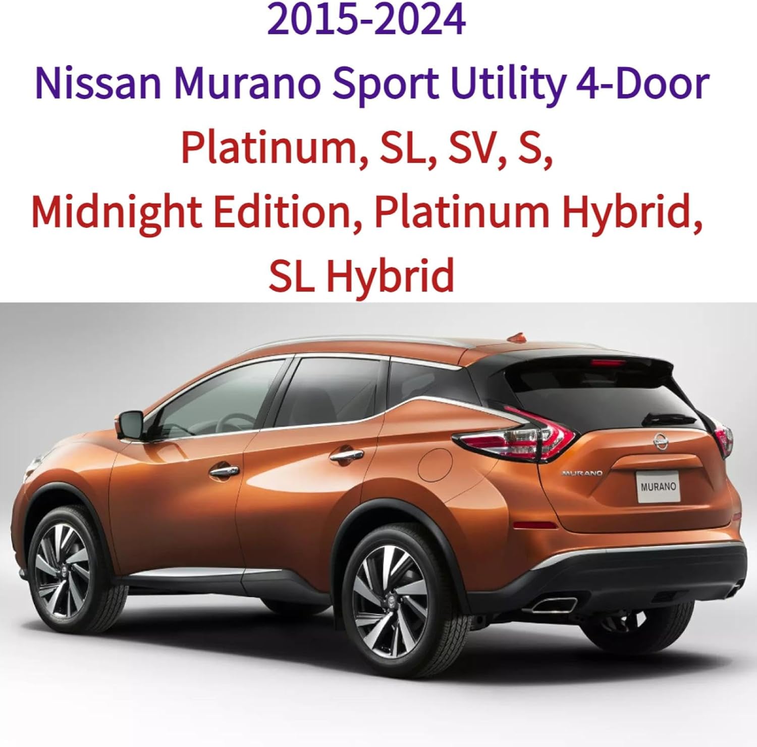 Rear Back Windshield Wiper Blade Arm Set for Nissan Murano 2015 2016 2017 2018 2019 2020 2021 2022 2023 2024 Platinum SL SV S Midnight Edition Platinum Hybrid SL Hybrid Sport Utility