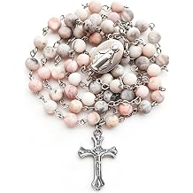 6mm Stone rosary beads catholic