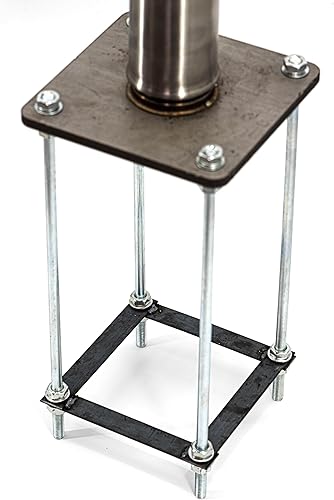 Amgo Juego de marcos de base reforzados para poste de vela, barra de refuerzo resistente de 15 pulgadas, fácil instalación para patio, patio,