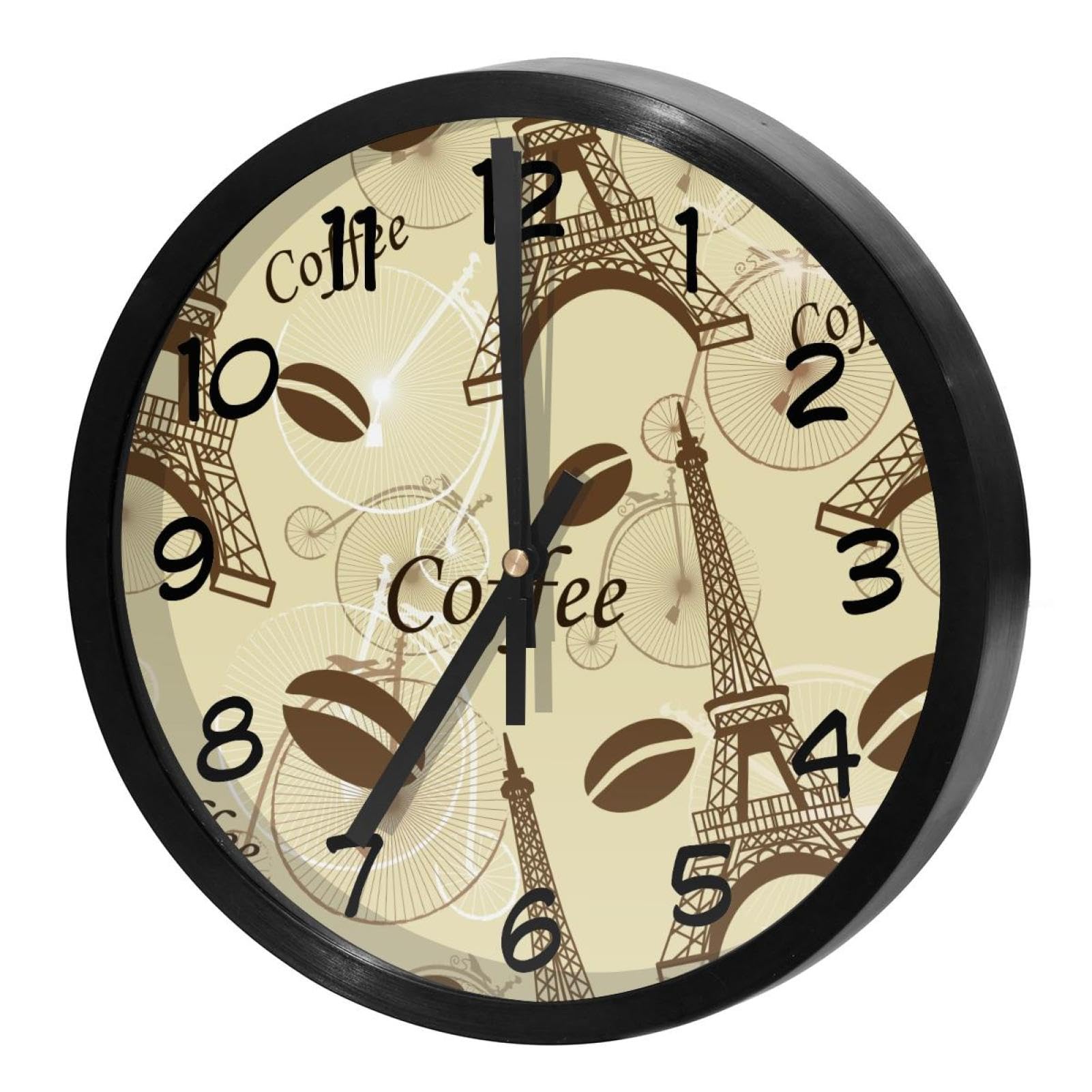 Horloge quartz sans tic-tac vintage et pendule murale silencieuse pour école ou maison