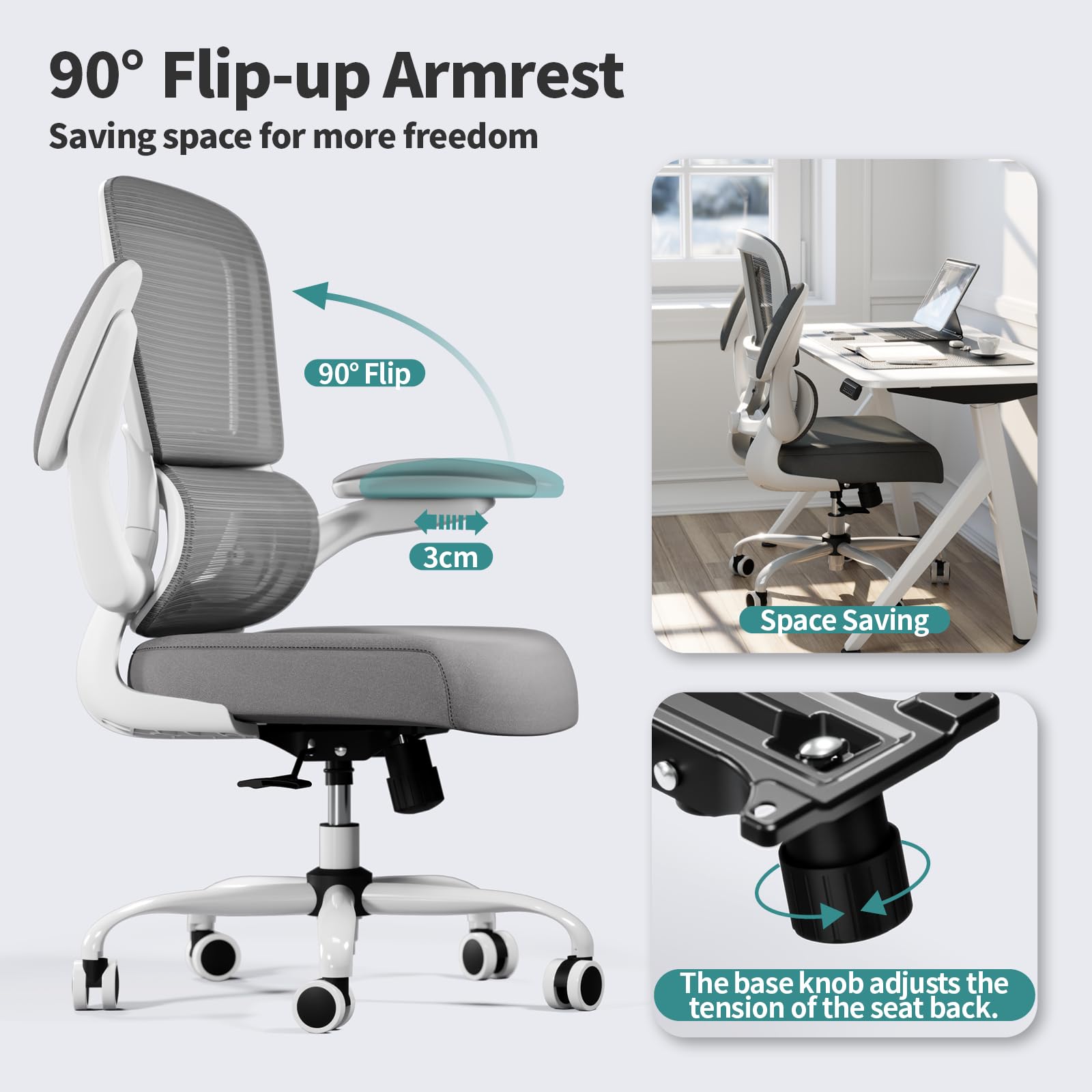 Sedia Ufficio Ergonomica TRALT In Pelle, Con Poggiatesta E Supporto Lombare Regolabili, Braccioli Ribaltabili, Fino A 150 Kg